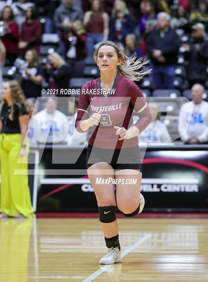 Thumbnail 2 in Blum vs. Fayetteville (UIL Volleyball 1A Finals) photogallery.