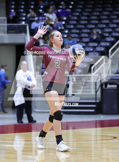 Thumbnail 3 in Blum vs. Fayetteville (UIL Volleyball 1A Finals) photogallery.