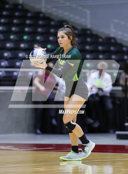 Thumbnail 3 in Blum vs. Fayetteville (UIL Volleyball 1A Finals) photogallery.