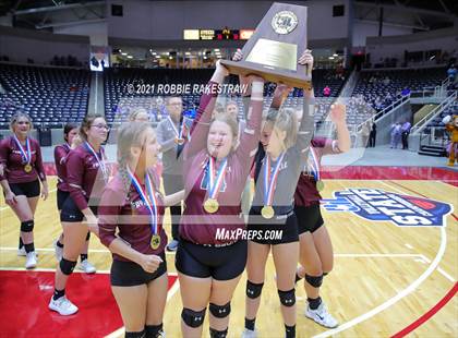 Thumbnail 1 in Blum vs. Fayetteville (UIL Volleyball 1A Finals) photogallery.