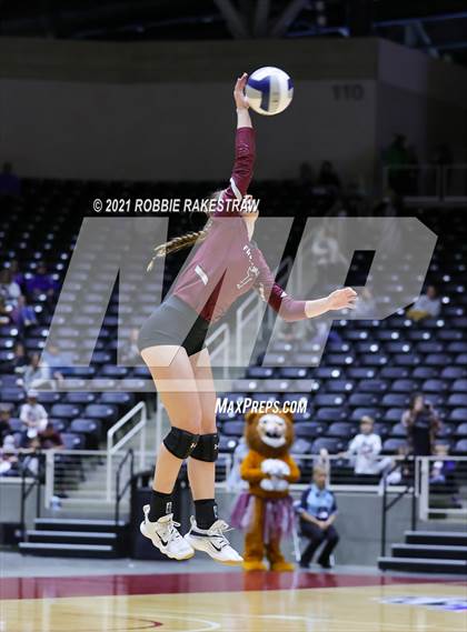 Thumbnail 3 in Blum vs. Fayetteville (UIL Volleyball 1A Finals) photogallery.