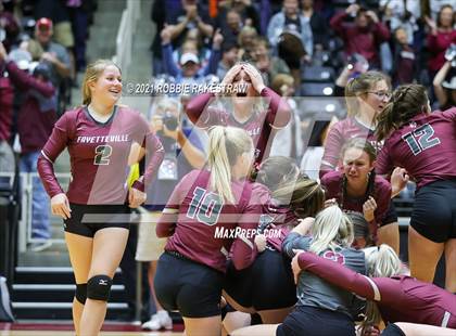 Thumbnail 1 in Blum vs. Fayetteville (UIL Volleyball 1A Finals) photogallery.