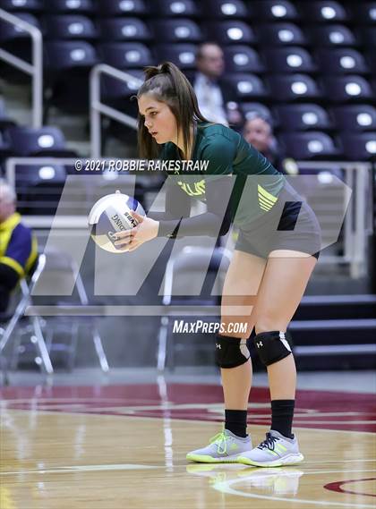 Thumbnail 2 in Blum vs. Fayetteville (UIL Volleyball 1A Finals) photogallery.