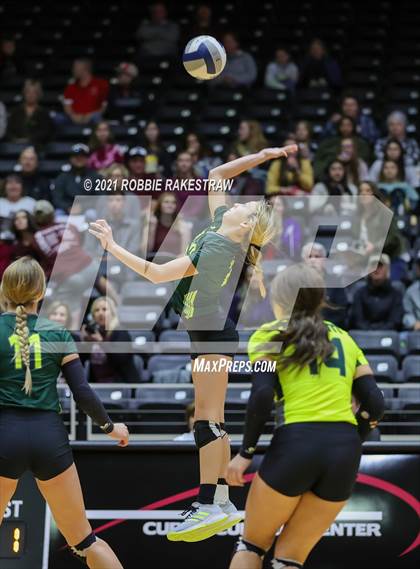 Thumbnail 3 in Blum vs. Fayetteville (UIL Volleyball 1A Finals) photogallery.