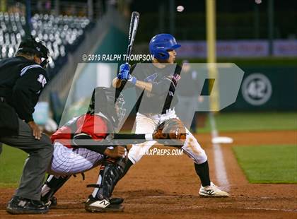 Thumbnail 1 in Pinole Valley vs. Salesian College Preparatory (@ Raley Field) photogallery.
