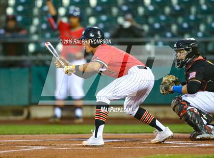 Thumbnail 1 in Pinole Valley vs. Salesian College Preparatory (@ Raley Field) photogallery.