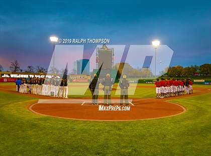 Thumbnail 3 in Pinole Valley vs. Salesian College Preparatory (@ Raley Field) photogallery.
