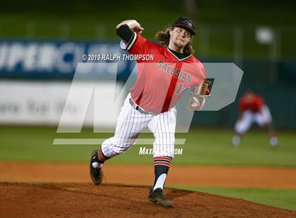 Thumbnail 3 in Pinole Valley vs. Salesian College Preparatory (@ Raley Field) photogallery.