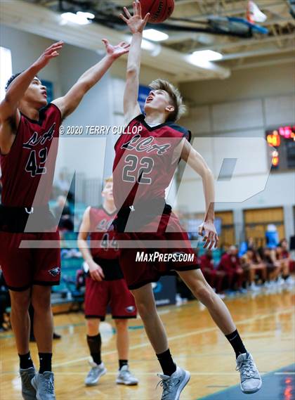 Thumbnail 2 in Layton Christian Academy vs. Bear River (Eagle Holiday Shootout) photogallery.