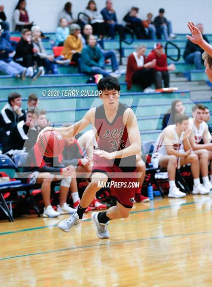 Thumbnail 1 in Layton Christian Academy vs. Bear River (Eagle Holiday Shootout) photogallery.