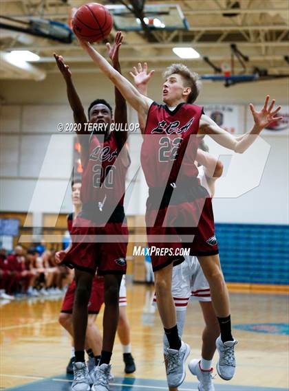 Thumbnail 1 in Layton Christian Academy vs. Bear River (Eagle Holiday Shootout) photogallery.