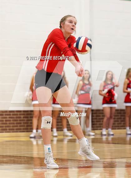 Thumbnail 2 in Ponder vs. Callisburg (UIL 3A Volleyball Area) photogallery.