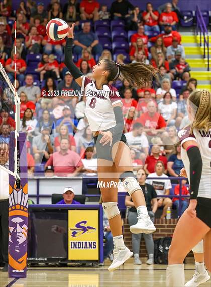 Thumbnail 3 in Ponder vs. Callisburg (UIL 3A Volleyball Area) photogallery.