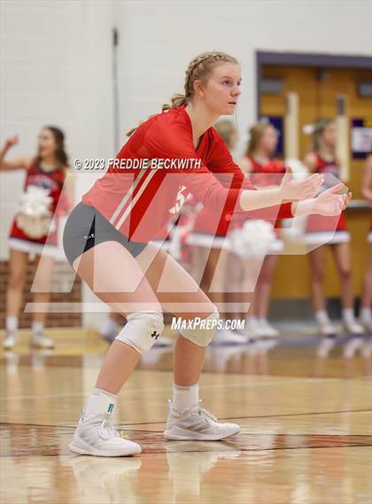 Thumbnail 2 in Ponder vs. Callisburg (UIL 3A Volleyball Area) photogallery.