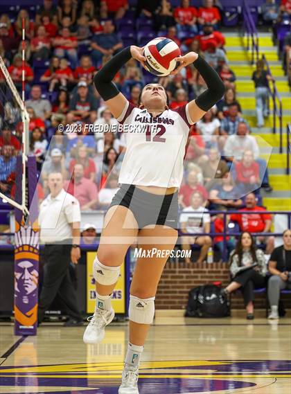 Thumbnail 3 in Ponder vs. Callisburg (UIL 3A Volleyball Area) photogallery.