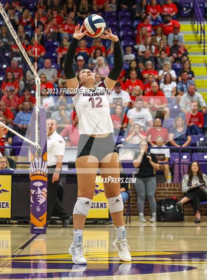 Thumbnail 1 in Ponder vs. Callisburg (UIL 3A Volleyball Area) photogallery.