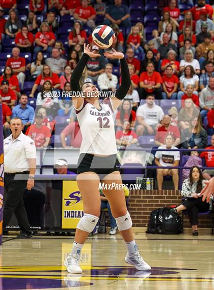 Thumbnail 3 in Ponder vs. Callisburg (UIL 3A Volleyball Area) photogallery.