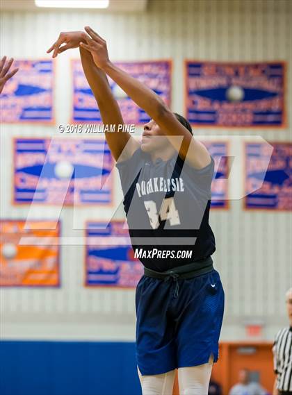 Thumbnail 1 in Newburgh Free Academy vs. Poughkeepsie (Officials vs Cancer) photogallery.