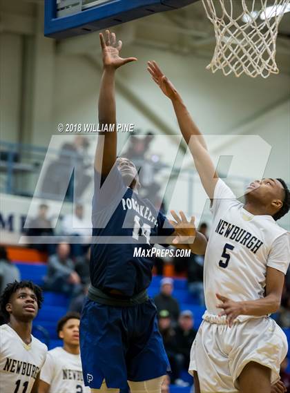 Thumbnail 1 in Newburgh Free Academy vs. Poughkeepsie (Officials vs Cancer) photogallery.