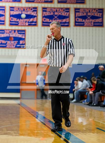 Thumbnail 2 in Newburgh Free Academy vs. Poughkeepsie (Officials vs Cancer) photogallery.