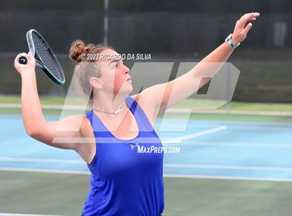 Thumbnail 3 in Lindale vs Wimberley (UIL Tennis 4A Doubles Quarterfinals) photogallery.