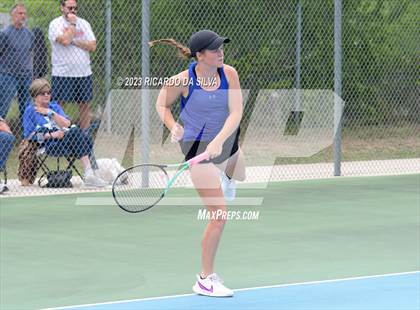 Thumbnail 2 in Lindale vs Wimberley (UIL Tennis 4A Doubles Quarterfinals) photogallery.