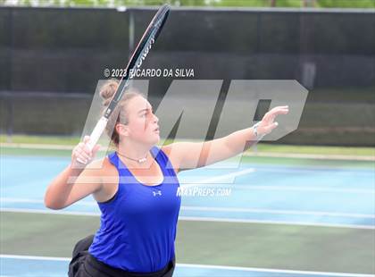 Thumbnail 2 in Lindale vs Wimberley (UIL Tennis 4A Doubles Quarterfinals) photogallery.