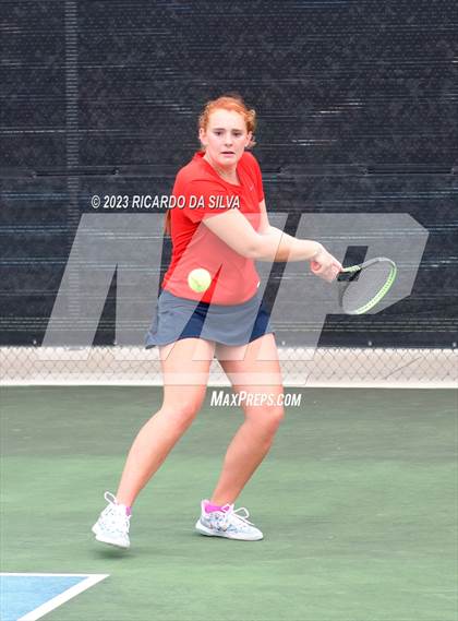 Thumbnail 2 in Lindale vs Wimberley (UIL Tennis 4A Doubles Quarterfinals) photogallery.
