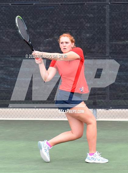 Thumbnail 1 in Lindale vs Wimberley (UIL Tennis 4A Doubles Quarterfinals) photogallery.