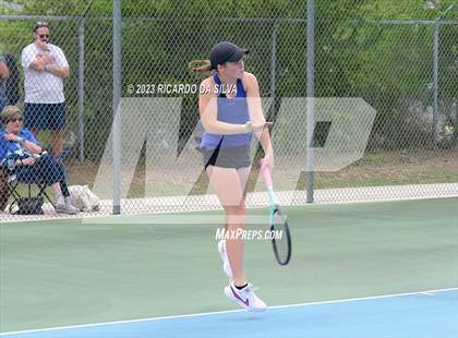 Thumbnail 1 in Lindale vs Wimberley (UIL Tennis 4A Doubles Quarterfinals) photogallery.