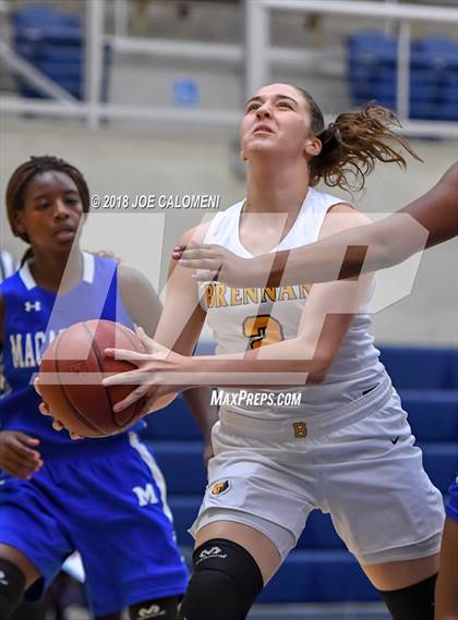 Thumbnail 2 in MacArthur [Douglas] vs Brennan (NISD Basketball Tournament) photogallery.