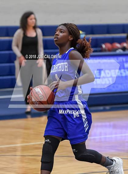 Thumbnail 3 in MacArthur [Douglas] vs Brennan (NISD Basketball Tournament) photogallery.