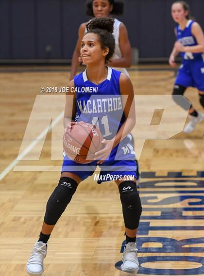 Thumbnail 3 in MacArthur [Douglas] vs Brennan (NISD Basketball Tournament) photogallery.