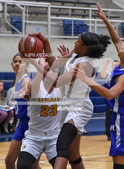 Thumbnail 3 in MacArthur [Douglas] vs Brennan (NISD Basketball Tournament) photogallery.