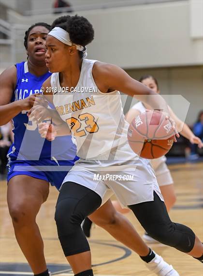 Thumbnail 1 in MacArthur [Douglas] vs Brennan (NISD Basketball Tournament) photogallery.