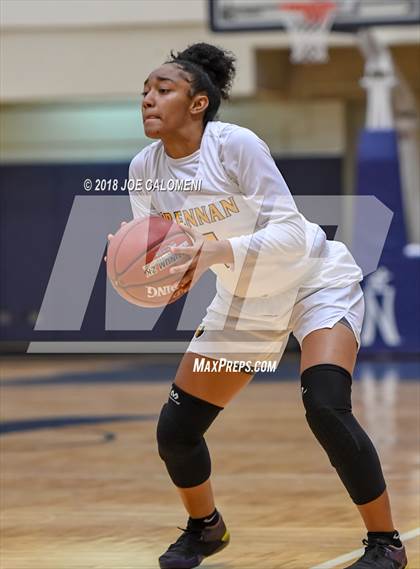 Thumbnail 2 in MacArthur [Douglas] vs Brennan (NISD Basketball Tournament) photogallery.