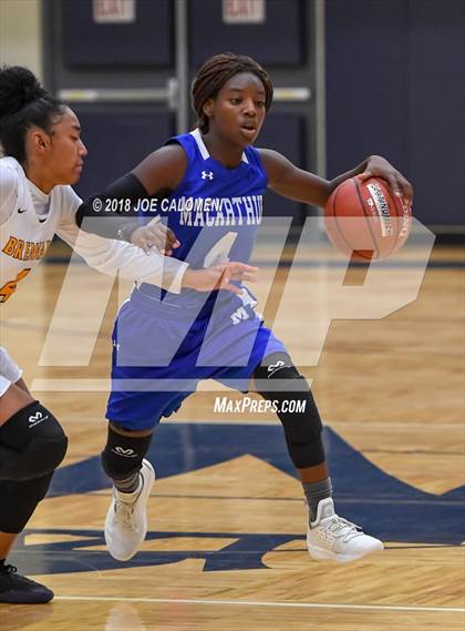 Thumbnail 3 in MacArthur [Douglas] vs Brennan (NISD Basketball Tournament) photogallery.