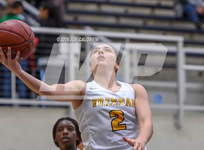 Thumbnail 2 in MacArthur [Douglas] vs Brennan (NISD Basketball Tournament) photogallery.
