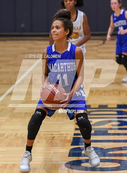 Thumbnail 2 in MacArthur [Douglas] vs Brennan (NISD Basketball Tournament) photogallery.