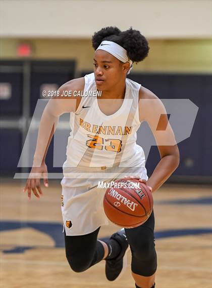 Thumbnail 3 in MacArthur [Douglas] vs Brennan (NISD Basketball Tournament) photogallery.
