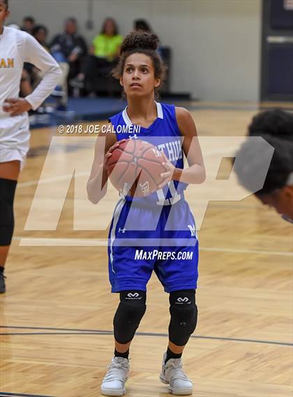 Thumbnail 3 in MacArthur [Douglas] vs Brennan (NISD Basketball Tournament) photogallery.