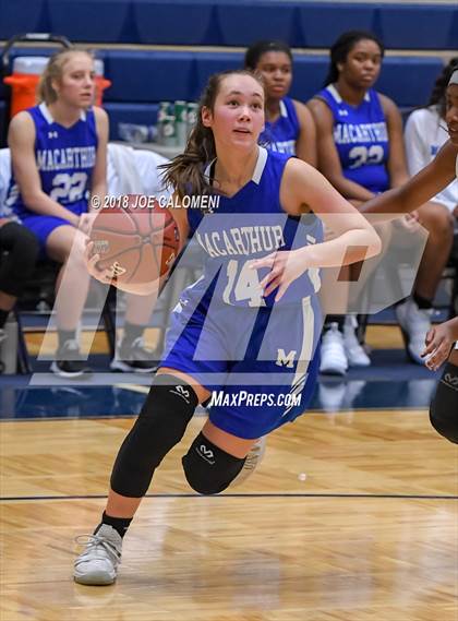 Thumbnail 1 in MacArthur [Douglas] vs Brennan (NISD Basketball Tournament) photogallery.