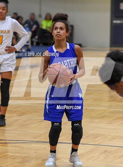 Thumbnail 2 in MacArthur [Douglas] vs Brennan (NISD Basketball Tournament) photogallery.