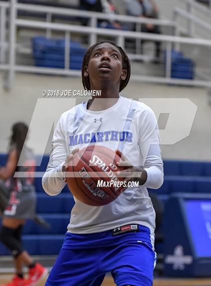 Thumbnail 3 in MacArthur [Douglas] vs Brennan (NISD Basketball Tournament) photogallery.