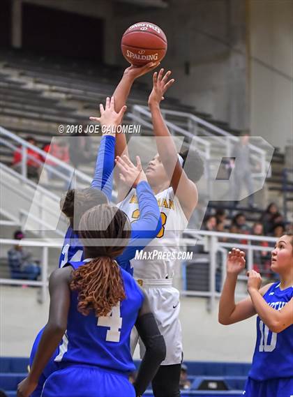 Thumbnail 3 in MacArthur [Douglas] vs Brennan (NISD Basketball Tournament) photogallery.
