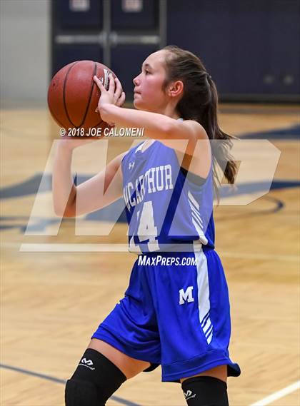 Thumbnail 2 in MacArthur [Douglas] vs Brennan (NISD Basketball Tournament) photogallery.
