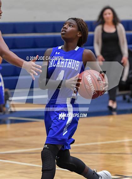 Thumbnail 3 in MacArthur [Douglas] vs Brennan (NISD Basketball Tournament) photogallery.