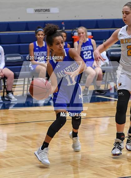 Thumbnail 1 in MacArthur [Douglas] vs Brennan (NISD Basketball Tournament) photogallery.