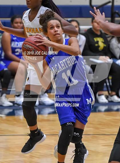Thumbnail 3 in MacArthur [Douglas] vs Brennan (NISD Basketball Tournament) photogallery.