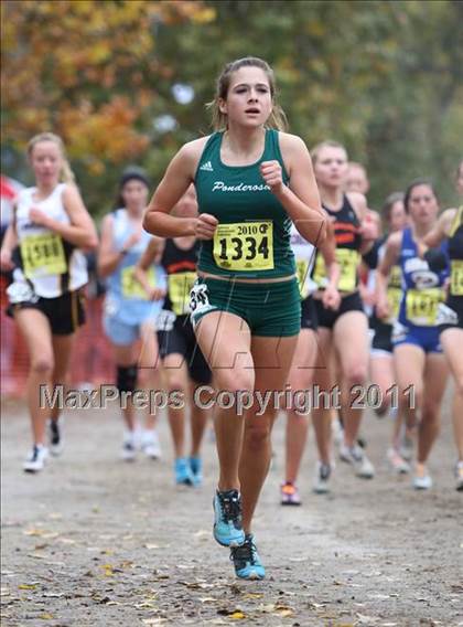 Thumbnail 1 in CIF State Cross Country Championships (D2 Girls) photogallery.